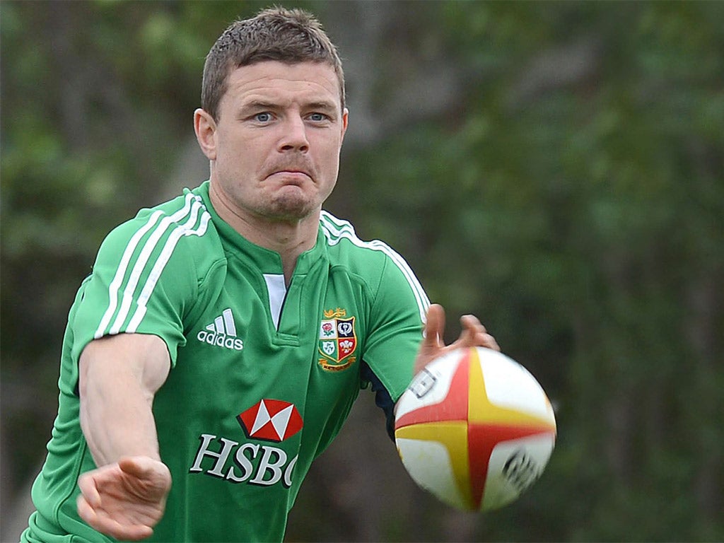 Brian O’Driscoll trains after being dropped for the final Test