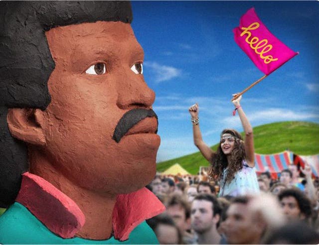 Bestival's giant inflatable Lionel Richie head