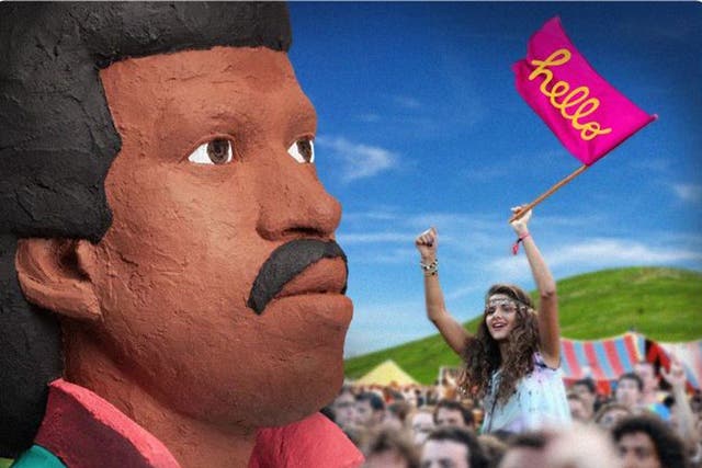 Bestival's giant inflatable Lionel Richie head