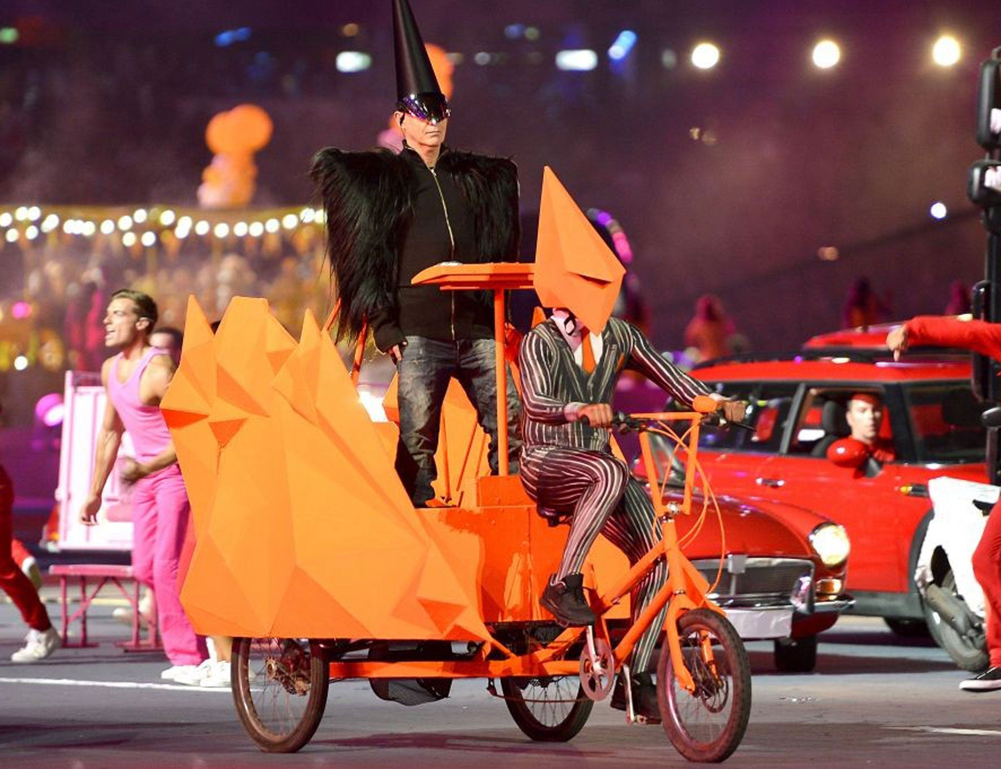 The Pet Shop Boys perform during the closing ceremony of the 2012 London Olympic Games