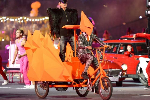 The Pet Shop Boys perform during the closing ceremony of the 2012 London Olympic Games