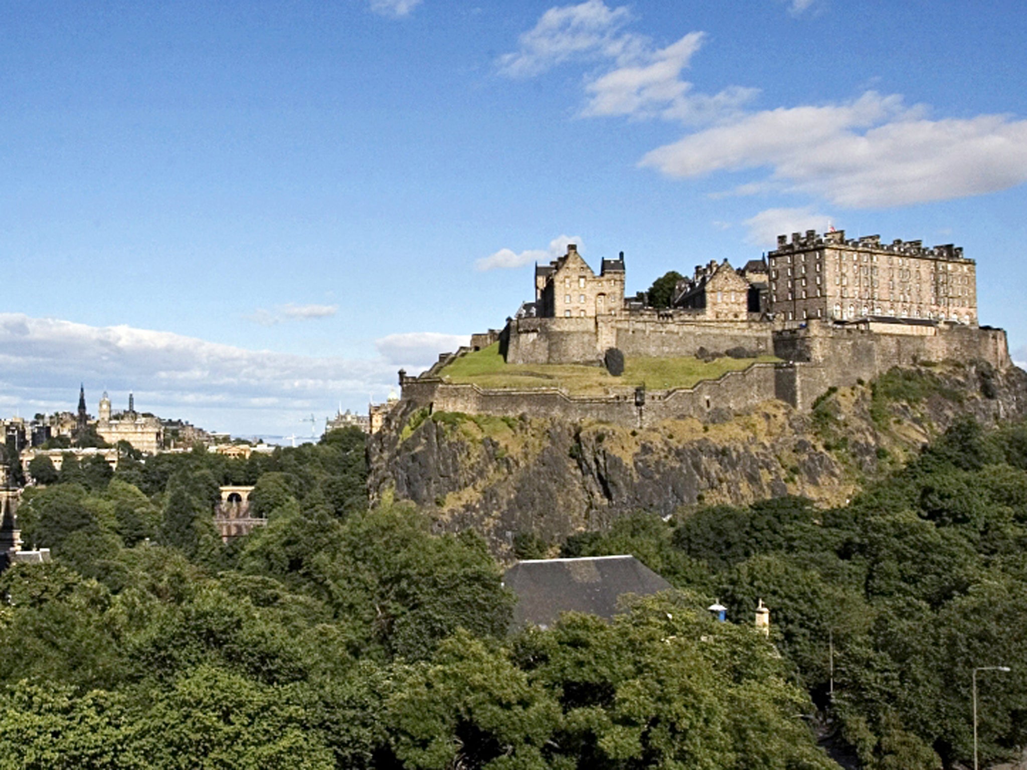 High and mighty: Edinburgh Castle and city skyline