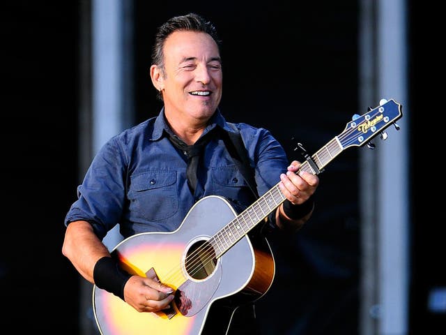 Bruce Springsteen performing at Hard Rock Calling Day 2 at the Olympic Park