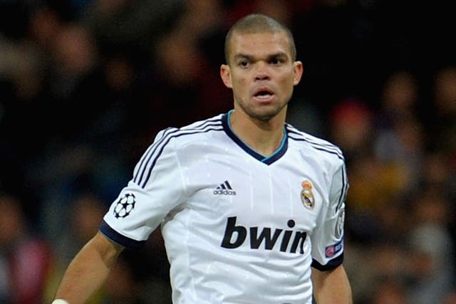 Pepe was admired by Pellegrini when he coached Real Madrid