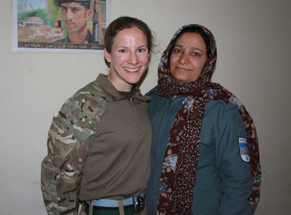 Lieutenant Islam Bibi (right) was killed yesterday