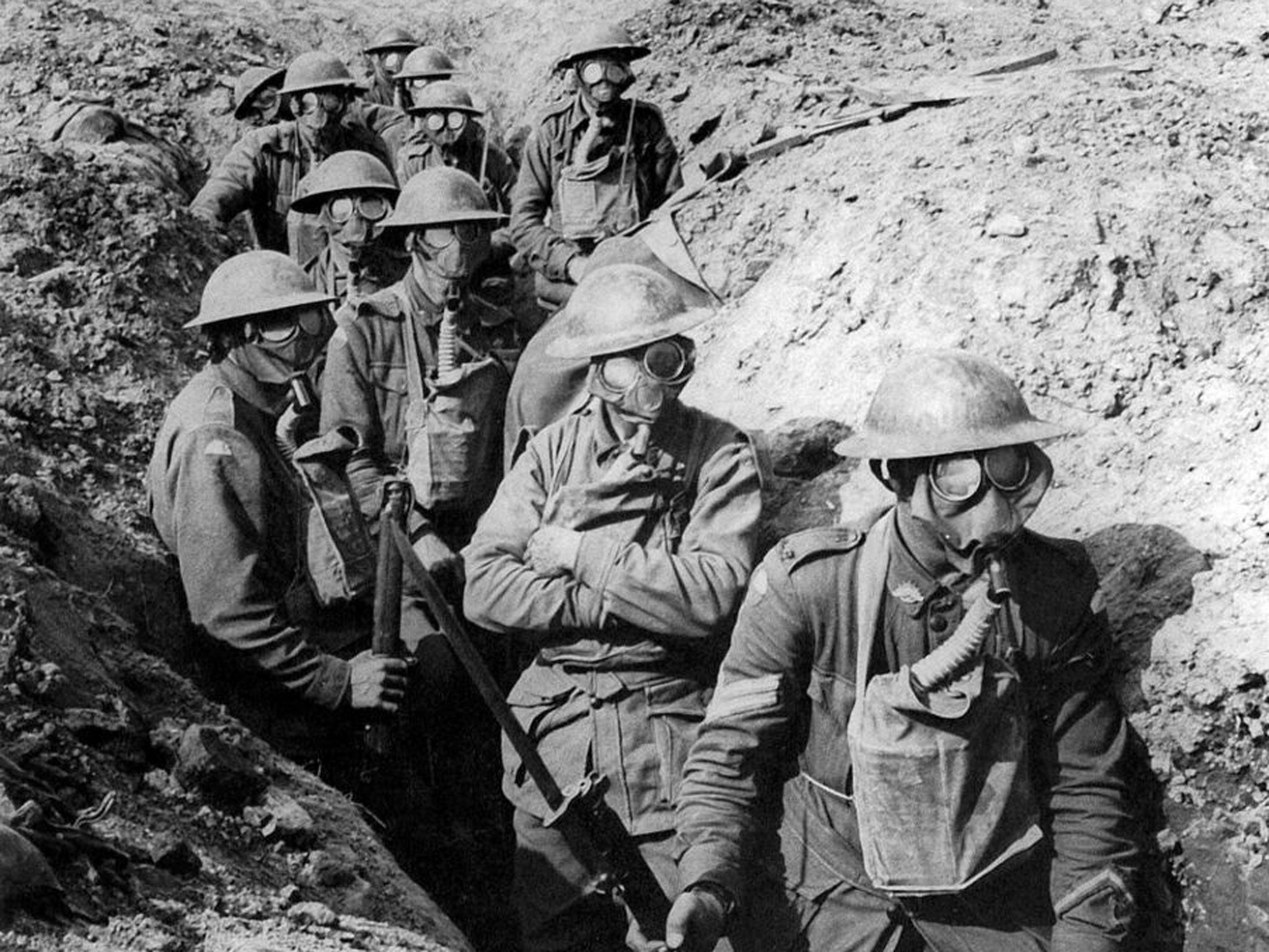 Troops in the trenches at Ypres
