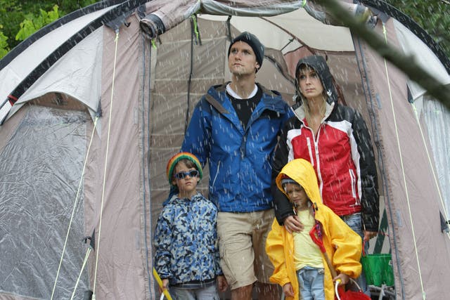 Happy days: Spending a week in a tent in heavy rain used to be a rite of passage