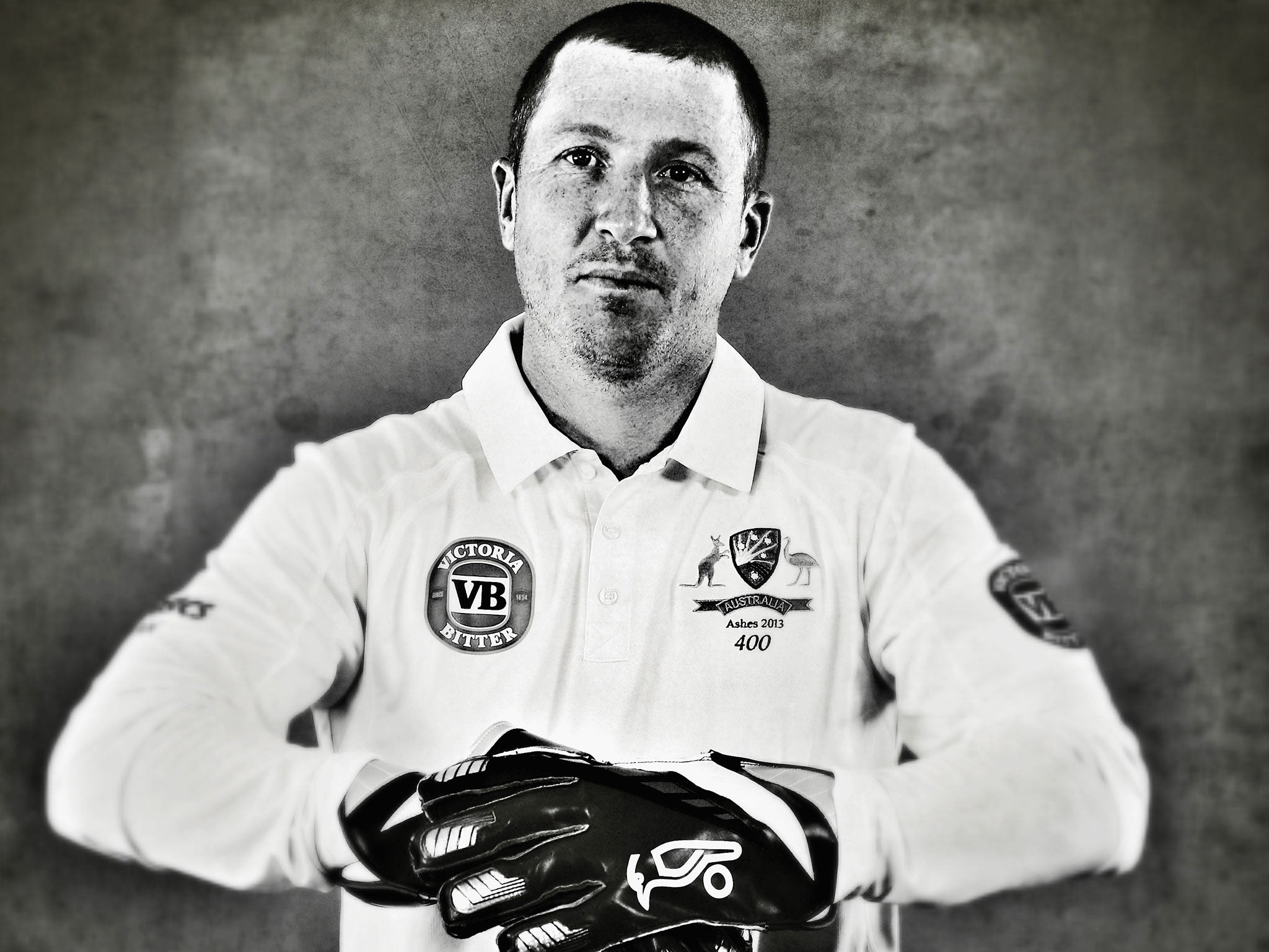Keeping fit: Haddin shown in an image processed through digital filters