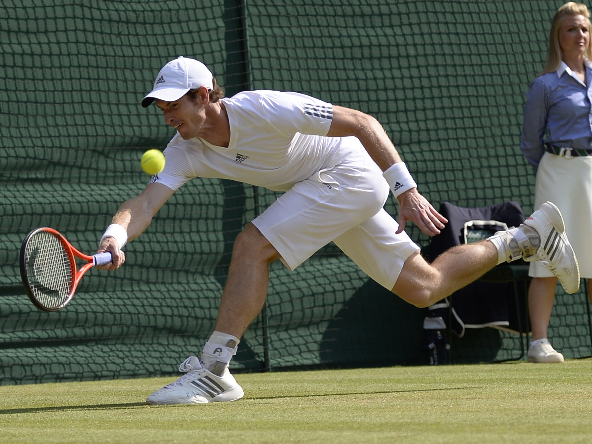 One of Andy Murray's countless efforts to defeat Novak Djokovic