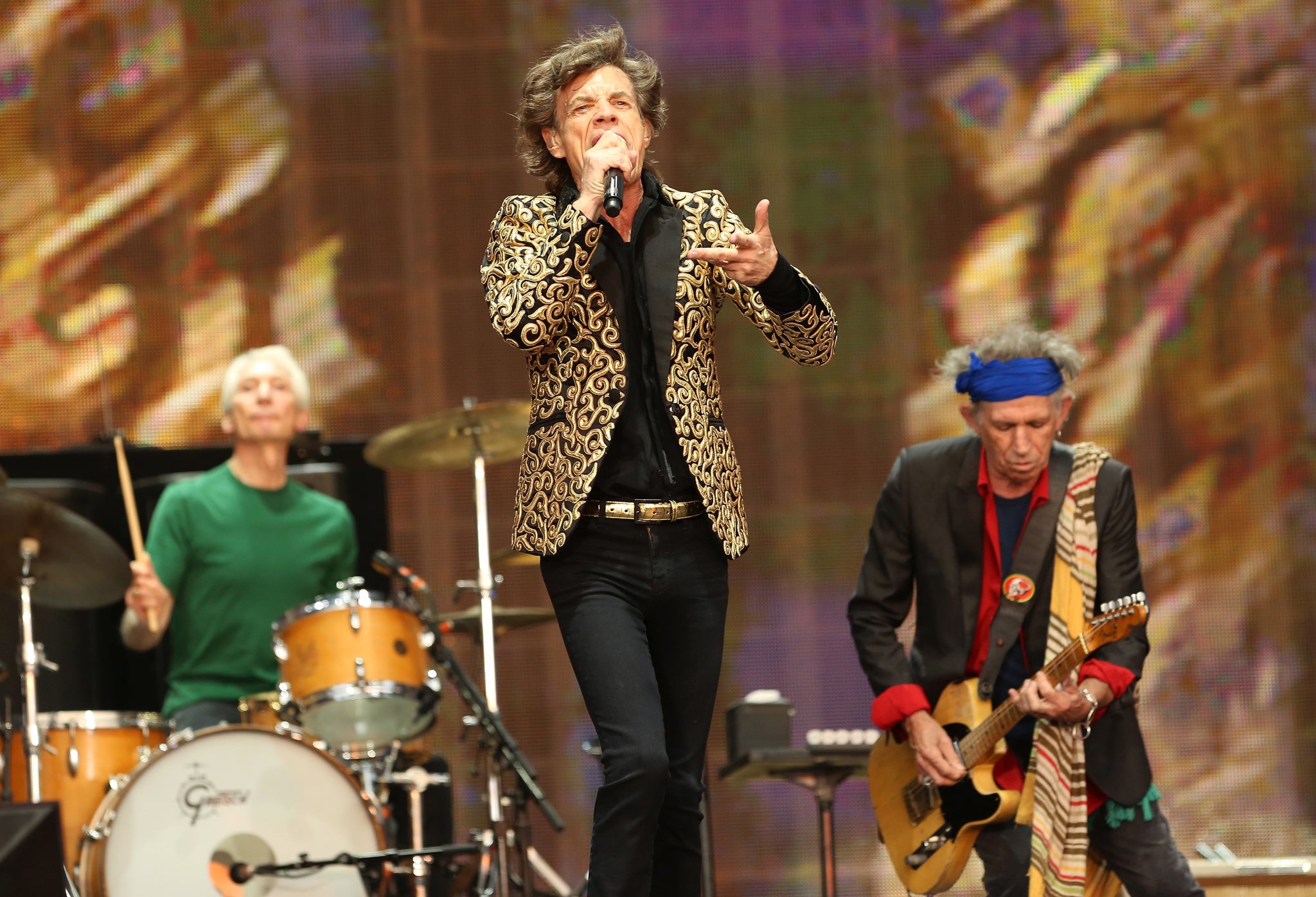 The Rolling Stones perform live on stage during day two of British Summer Time Hyde Park on July 6, 2013