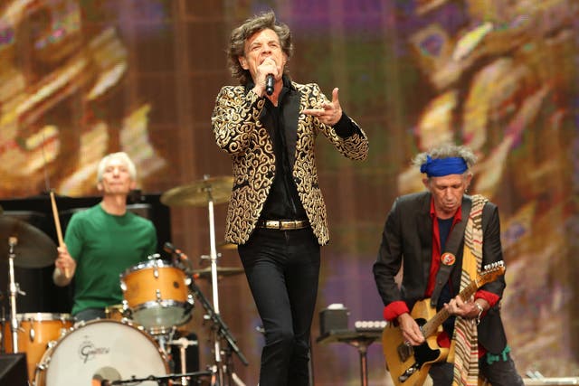 The Rolling Stones perform live on stage during day two of British Summer Time Hyde Park on July 6, 2013