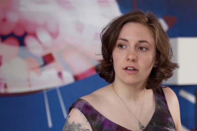 Lena Dunham in 'Girls'. The writer/actress has a tattoo of one of Knight's illustrations