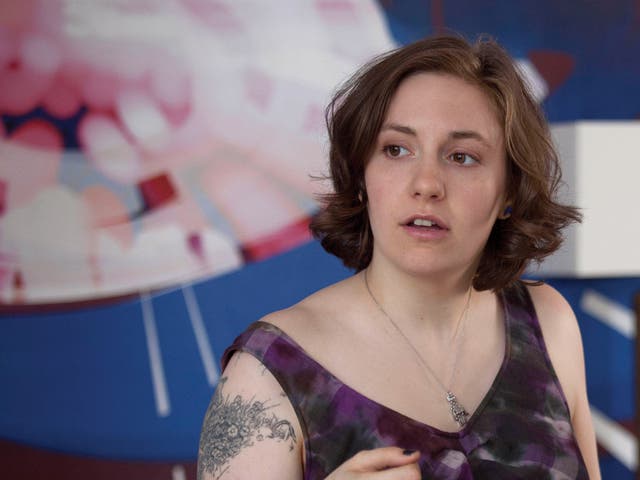 Lena Dunham in 'Girls'. The writer/actress has a tattoo of one of Knight's illustrations