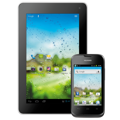 The Huawei products available in TalkTalk's new deal - the MediaPad 7 Lite and Ascend Y210.