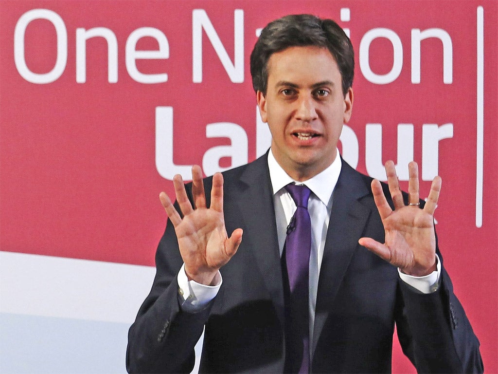 Raising the stakes: Labour leader Ed Miliband