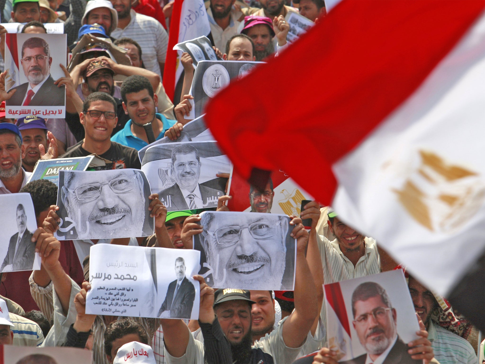 Morsi supporters protest in Nasr City, Cairo