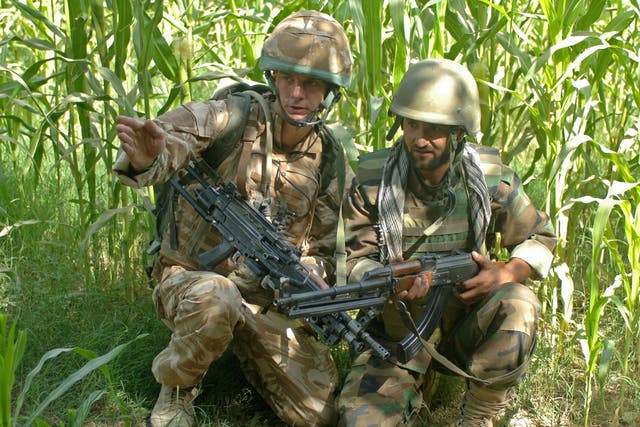 British territorial army forces in Afghanistan.