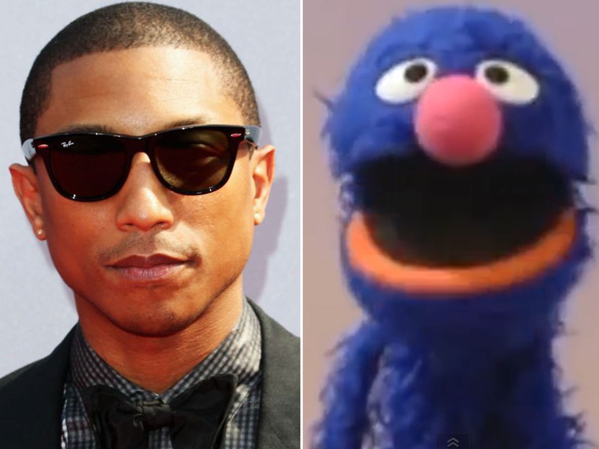 Getting Lucky: Pharrell Williams and Grover from Sesame Street