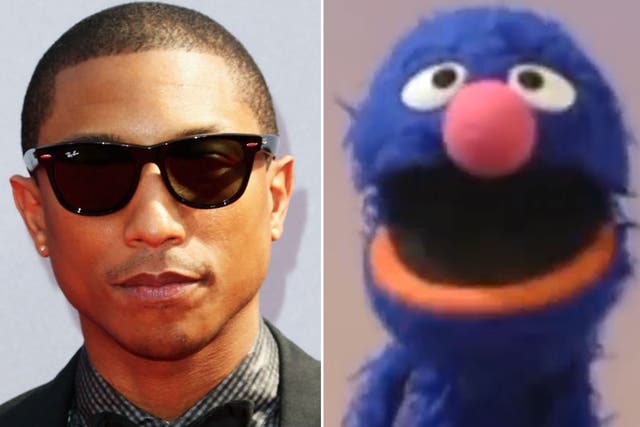 Getting Lucky: Pharrell Williams and Grover from Sesame Street