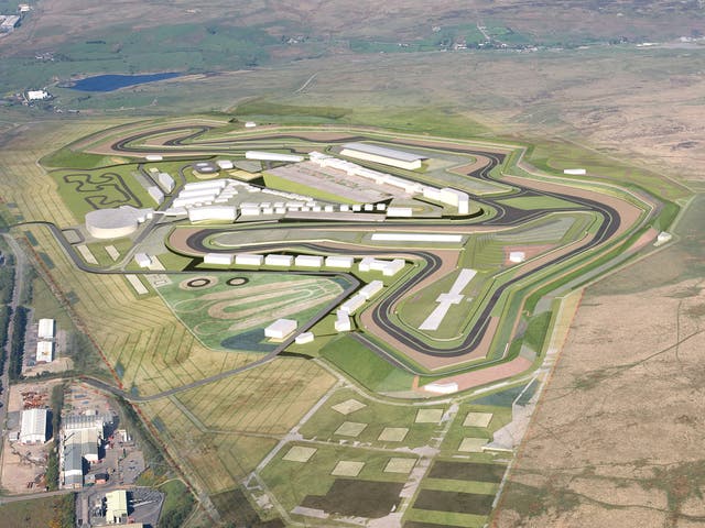 A computer generated illustration of how the Circuit of Wales will look