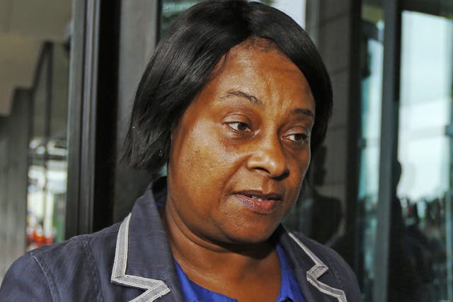 The mother of Stephen Lawrence, Doreen Lawrence, arriving at the Home Affairs Select Committee