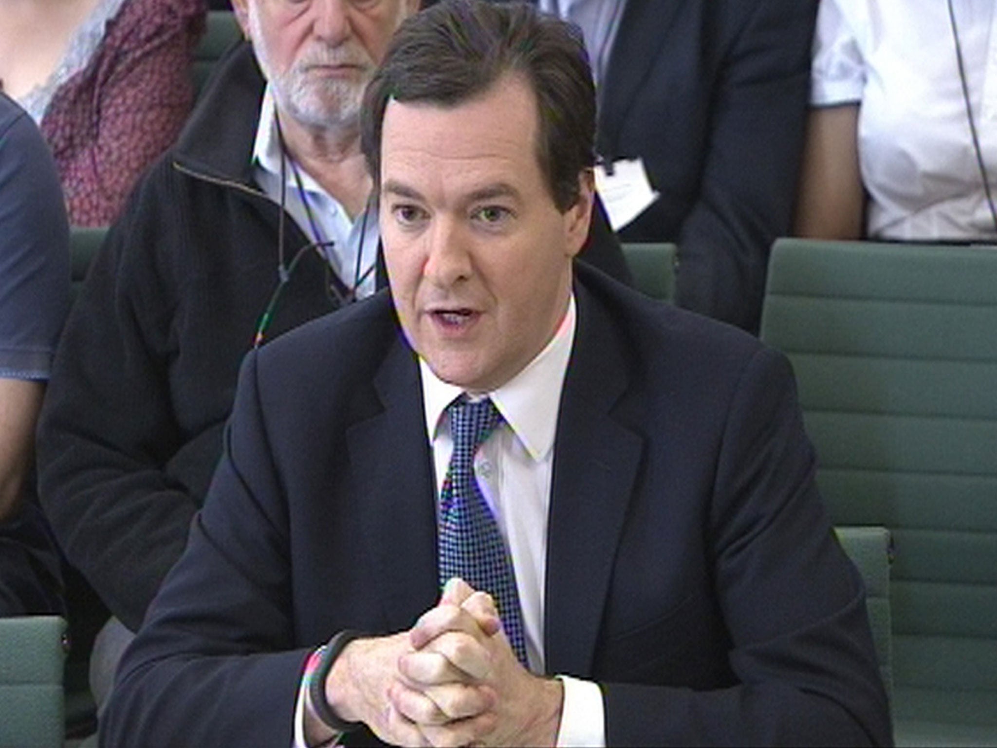 George Osborne wearing his high-tech wristband
