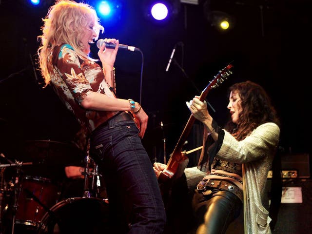 Presence: Shannon Conley (left) and Steph Paynes of Lez Zeppelin at London’s Garage