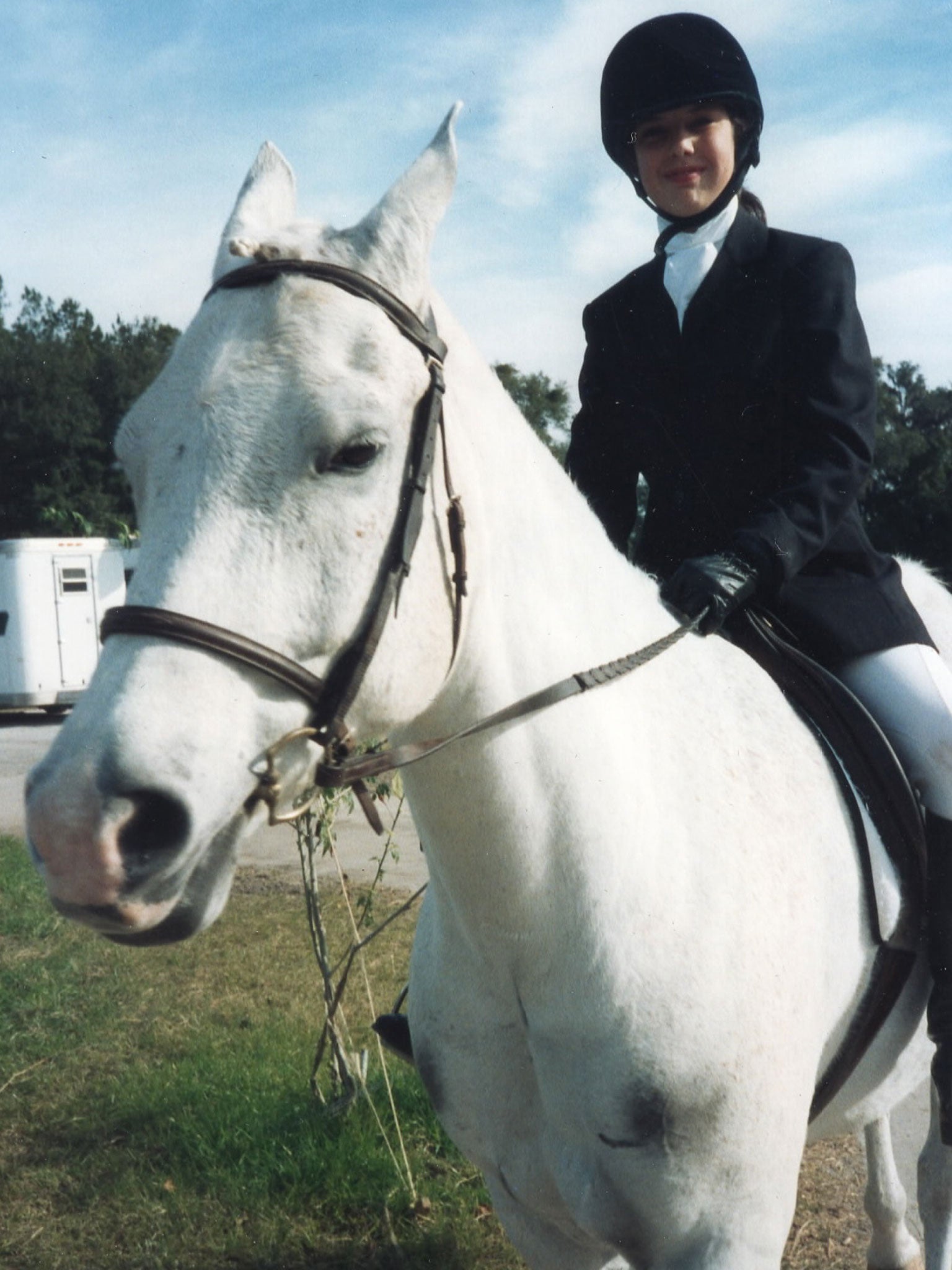 A young Anton DiSclafani with her pony – the author competed in US national competitions