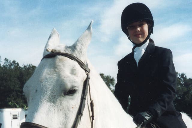 A young Anton DiSclafani with her pony – the author competed in US national competitions