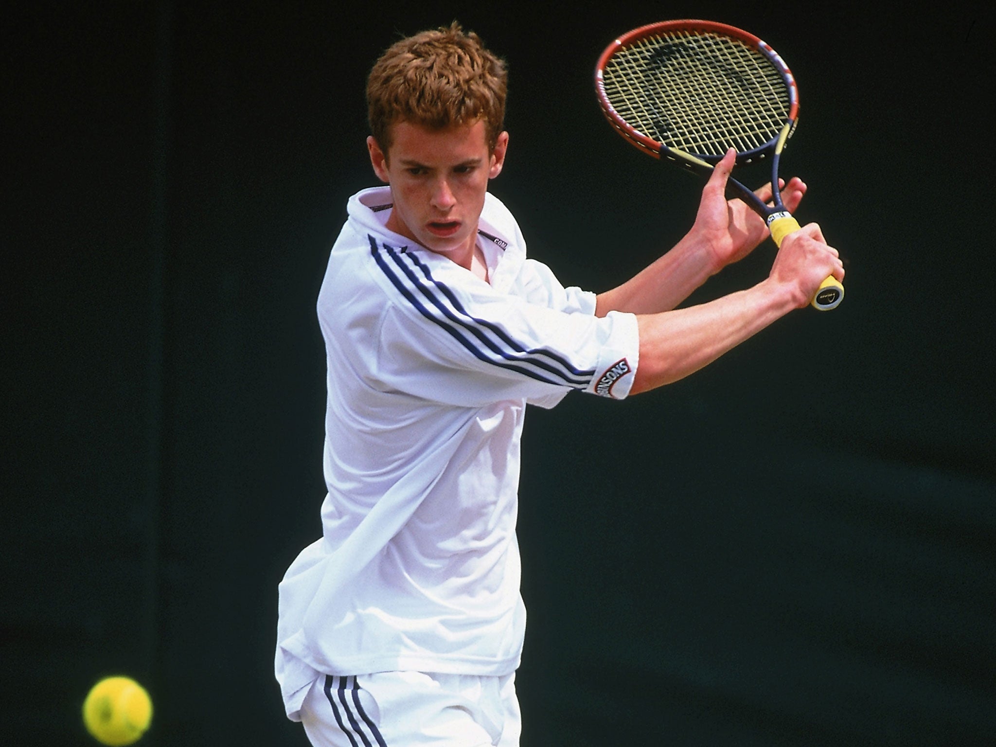 Andy Murray plays in the boys’ singles at Wimbledon at 15, the age he went to Barcelona