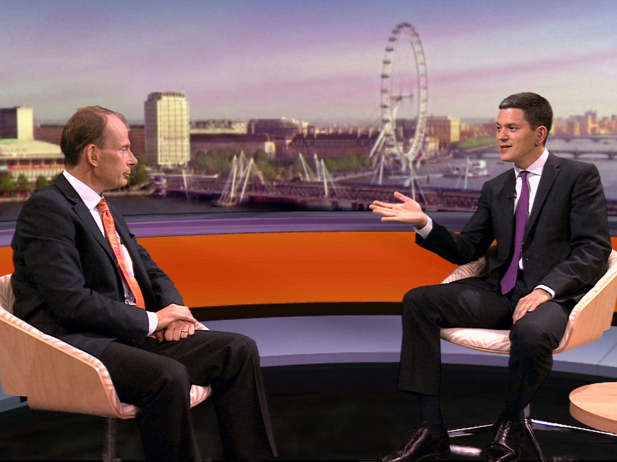 David Miliband bade farewell to British politics yesterday with a warning to his younger brother that the Conservatives could still win the next general election outright