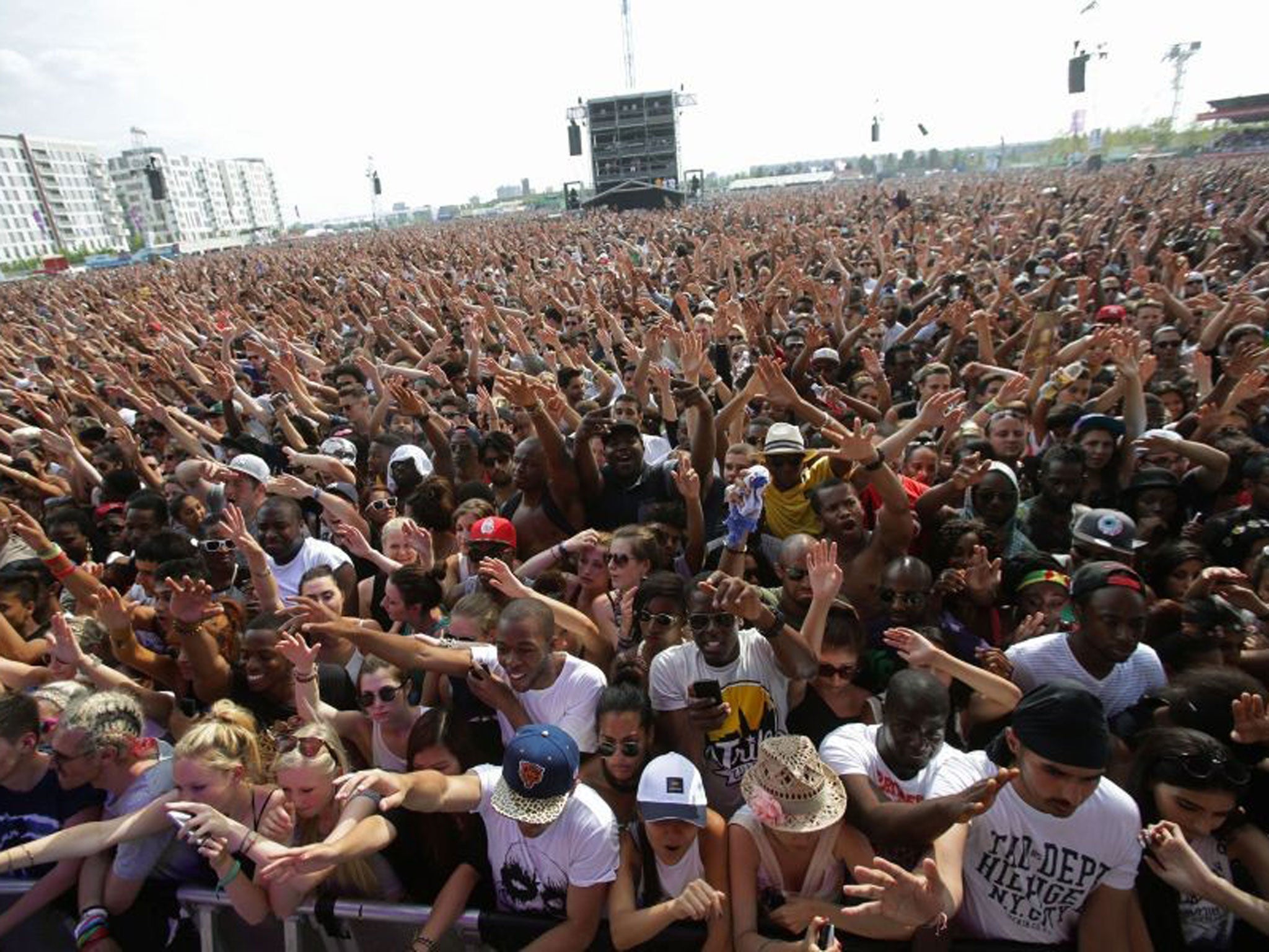 Two men have been stabbed during Wireless festival, held at the Olympic Park