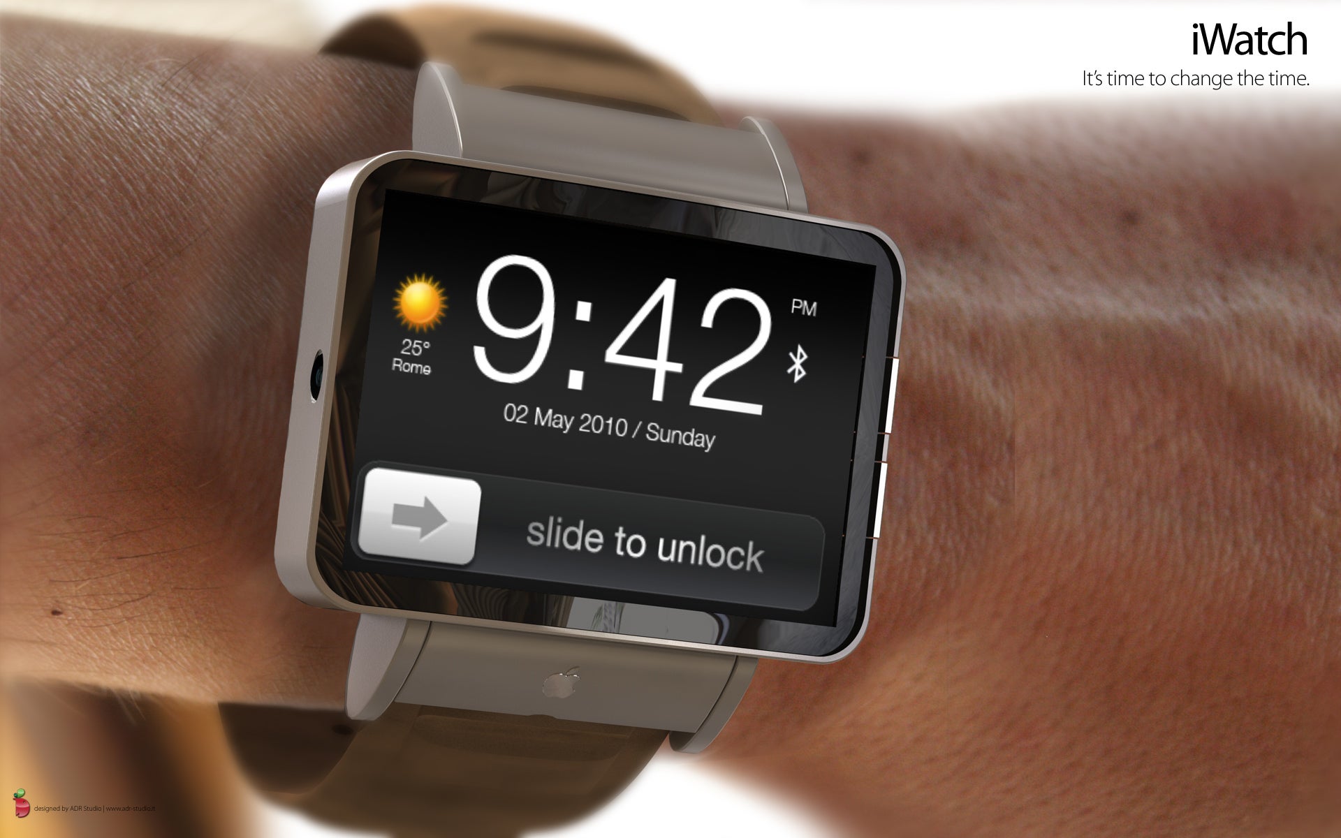 A mock-up of the iWatch