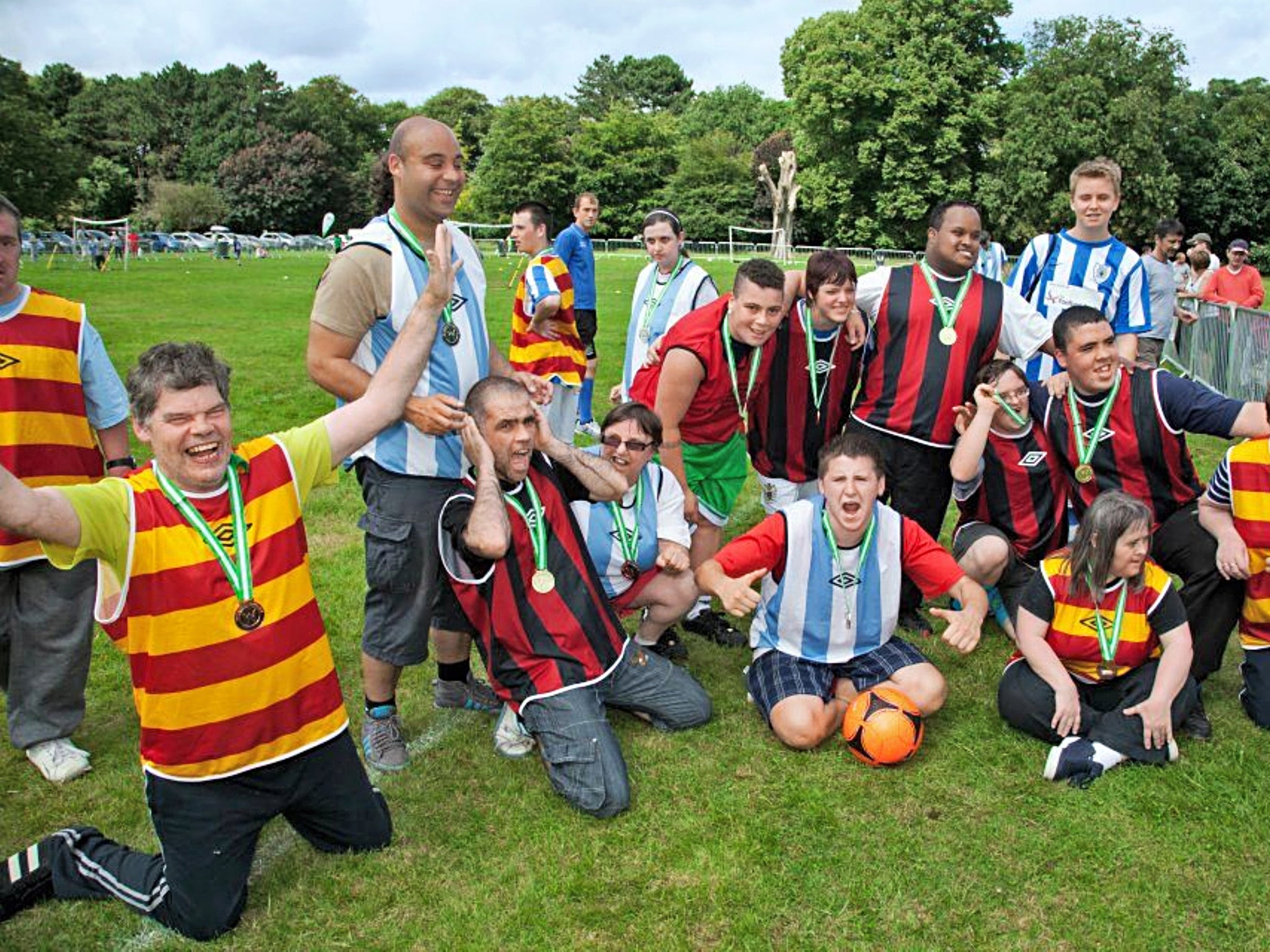 Medal-winners in the Wythenshawe Games in Greater Manchester