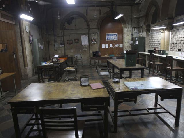 The deserted telegraphy office in Mumbai where telegrams were processed and filed