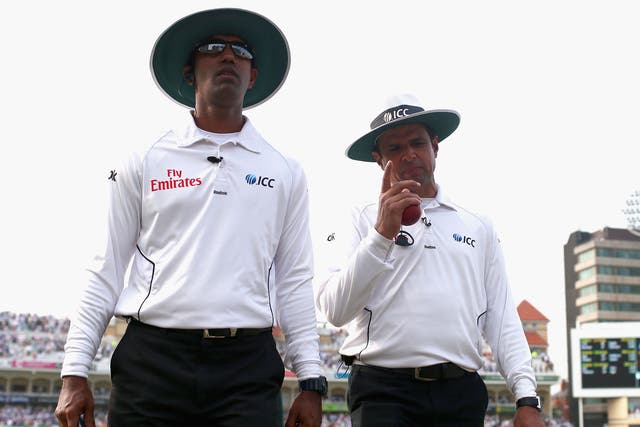 Aleem Dar (right) and Kumar Dharmasena were drained by the events of Trent Bridge