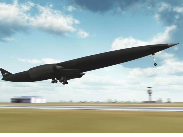 An artist's impression of the spaceplane Skylon.