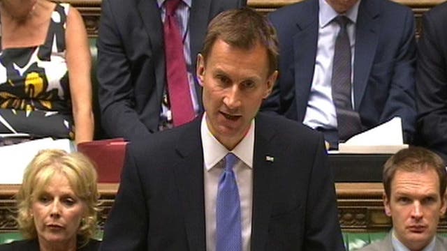 Health Secretary Jeremy Hunt makes a statement to MPs