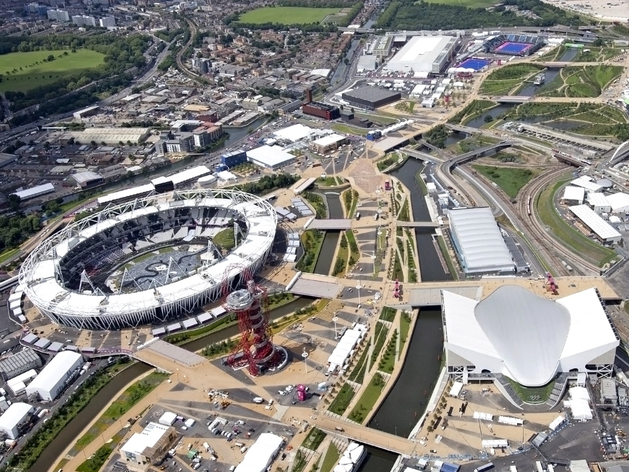 The Olympic Park site in Stratford, East London