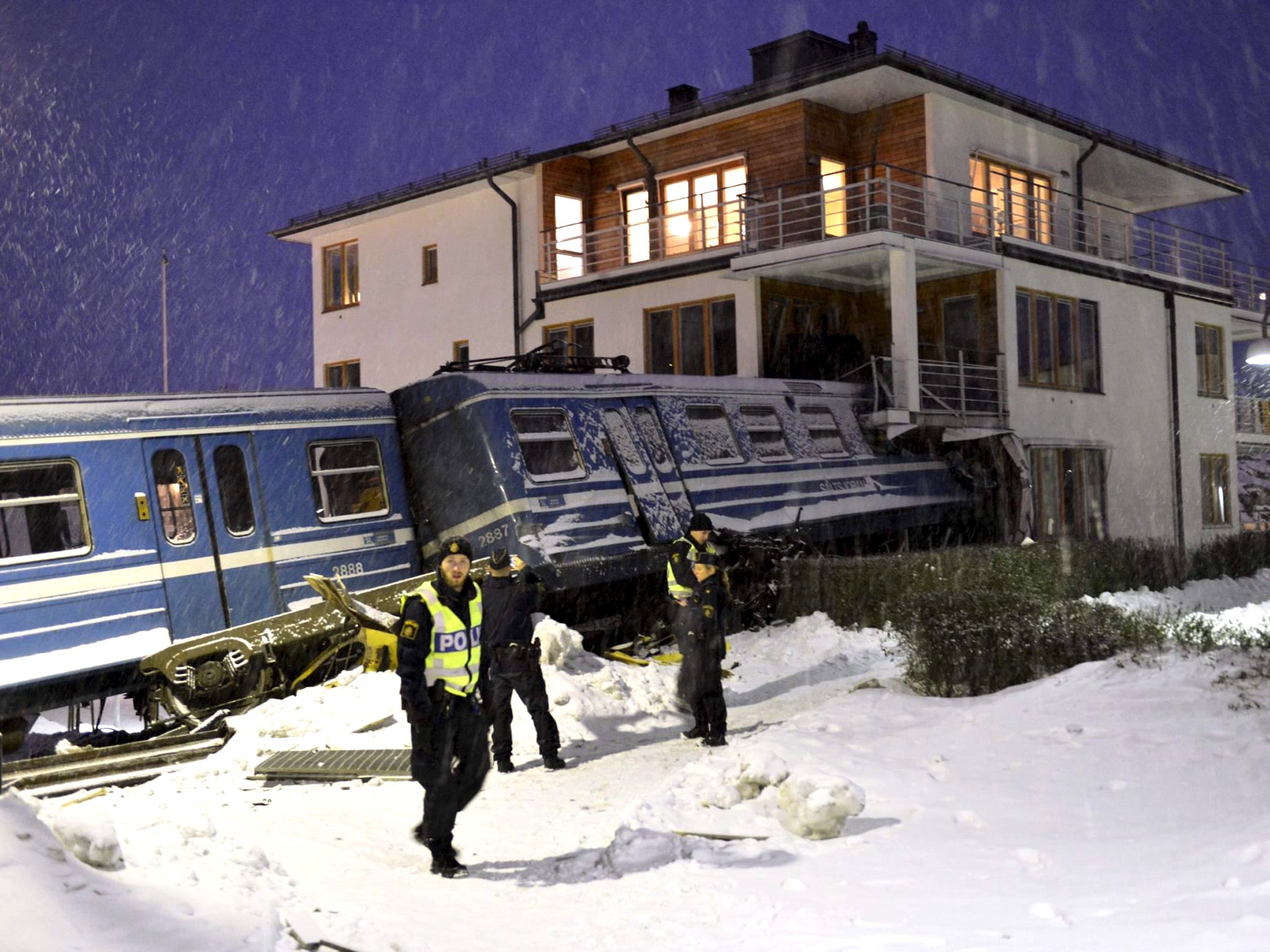 The runaway train crashed into a building in January