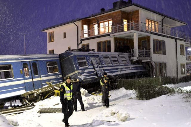 The runaway train crashed into a building in January