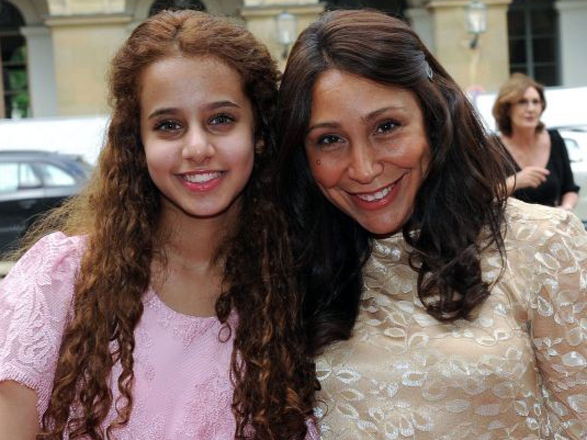 Wadjda director Haifaa al-Mansour (right) and actress Waad Mohammed