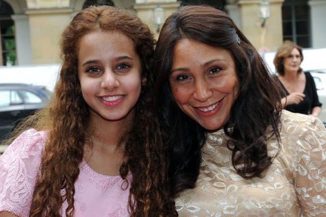 Wadjda director Haifaa al-Mansour (right) and actress Waad Mohammed