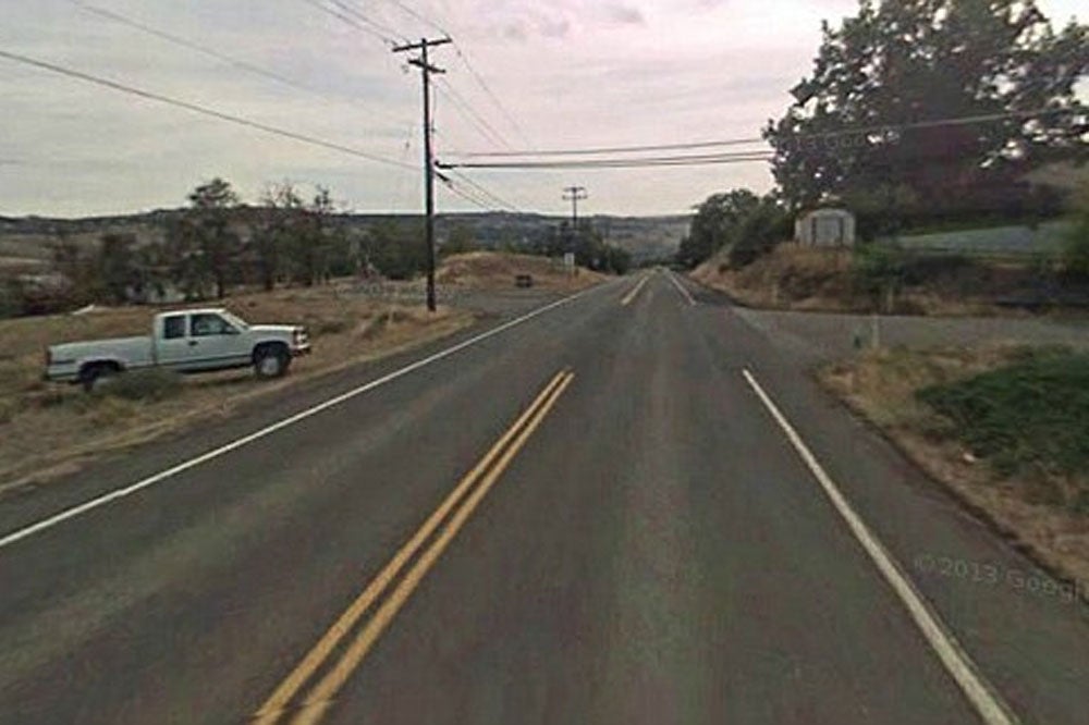 The 62-year-old man was found lying in a pool of his own blood in the middle of this road near Clarkston in Washington State