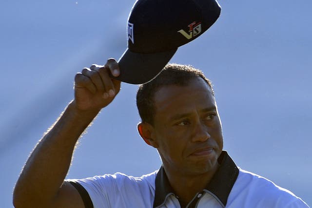 Tiger Woods finished two under par despite a difficult dry course