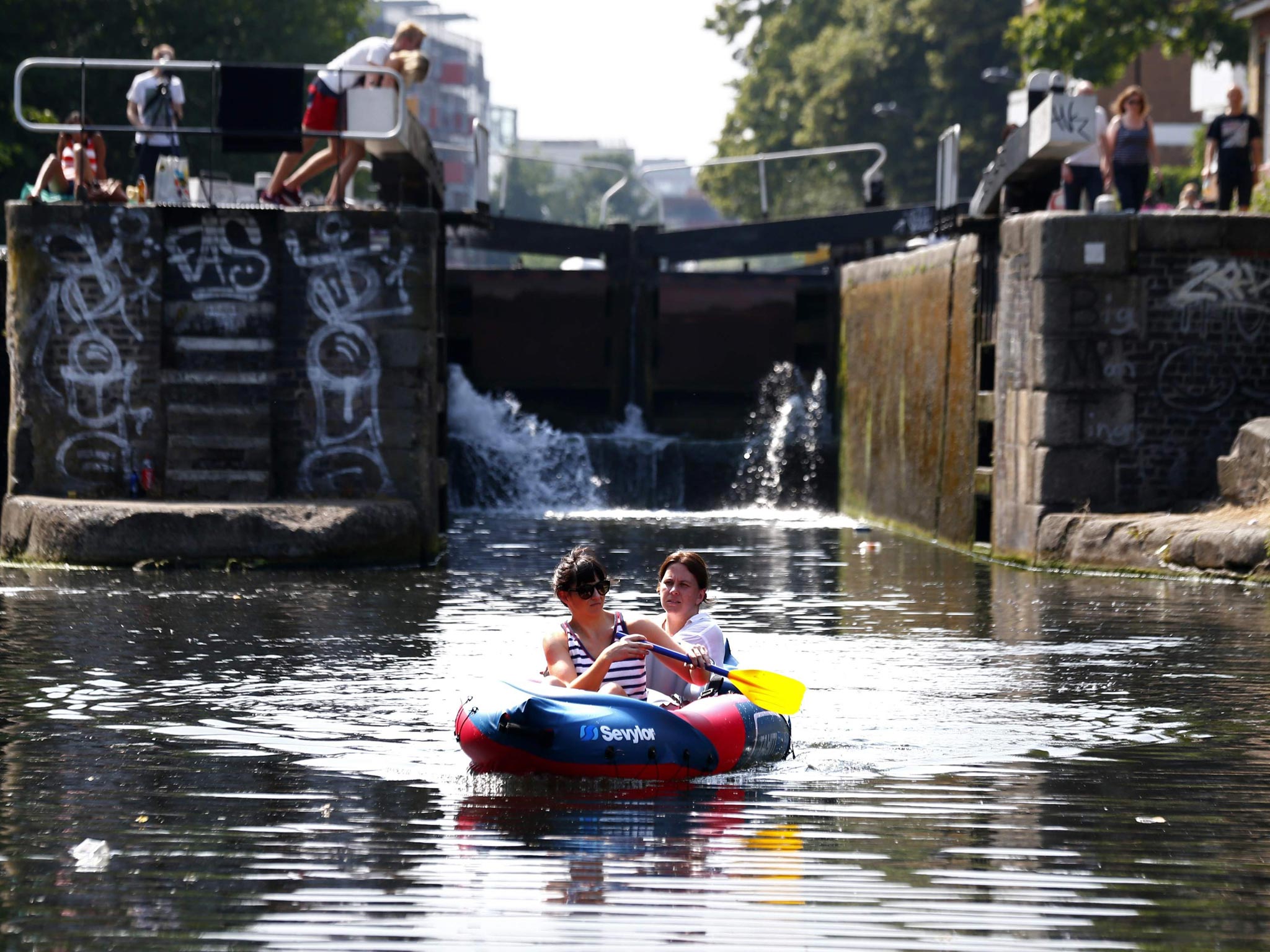 The Regent's Canal is popular with residents and pleasure boaters