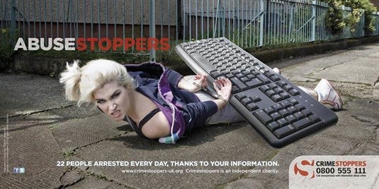 Another poster from the Crimestoppers campaign