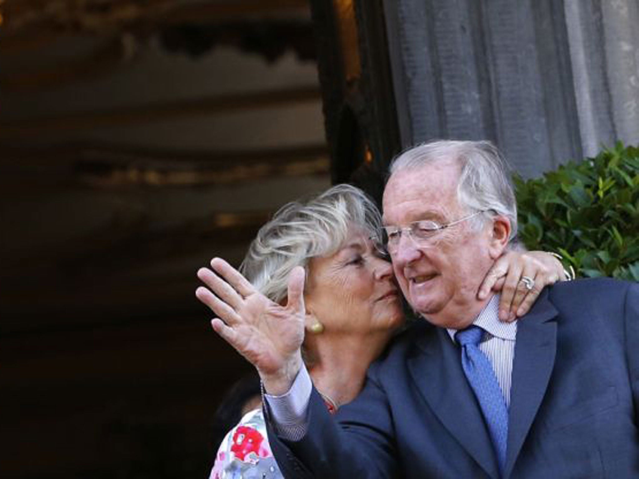 King Albert II and Queen Paola in Liège yesterday