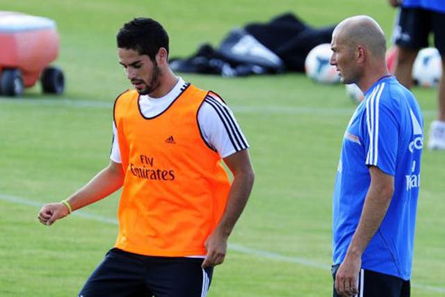 Isco (left) is expected to make his Real debut against Bournemouth
