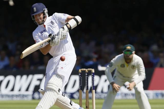 Graeme Swann scored 28 valuable runs for England yesterday 